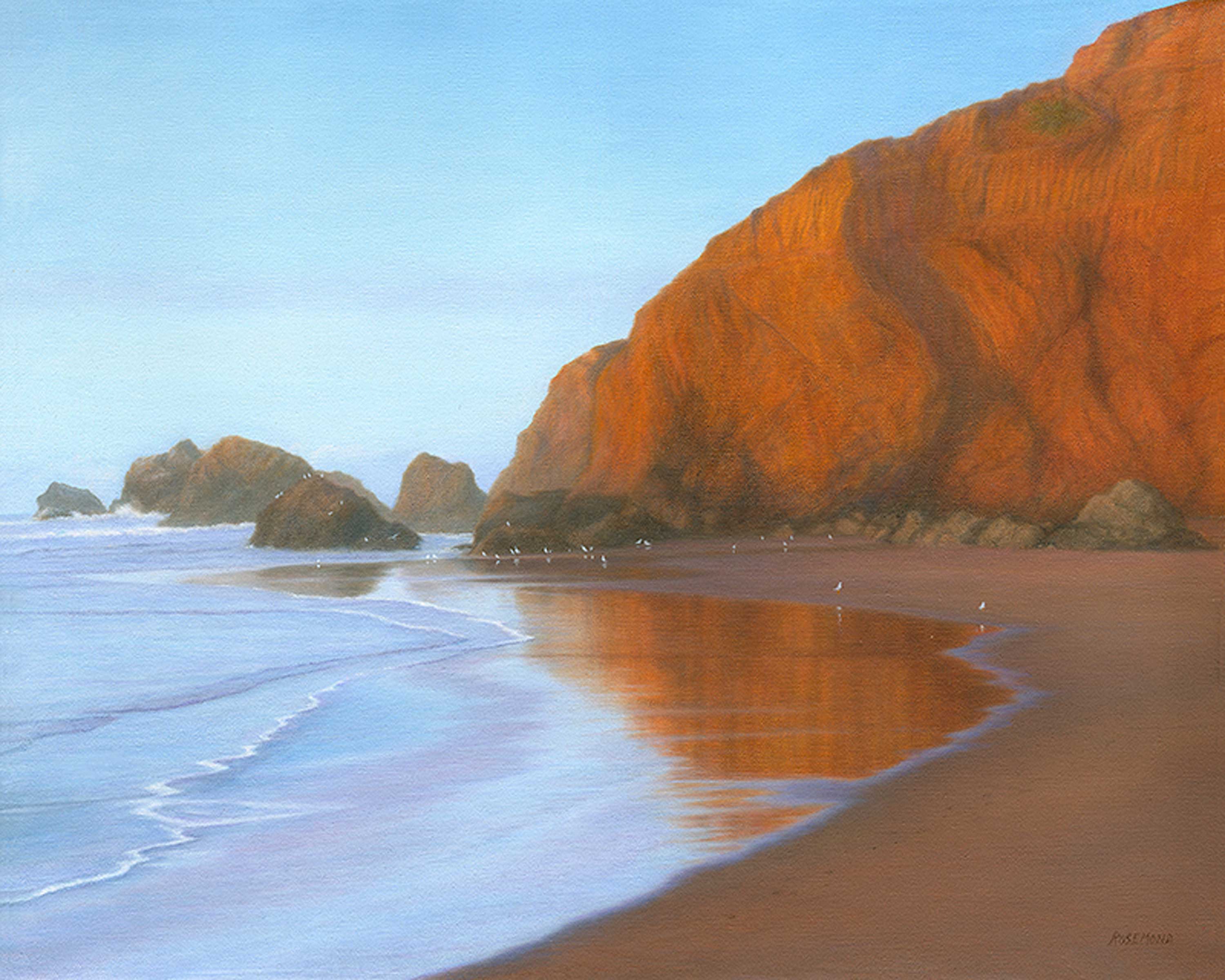  Gulls at Mussel Rock, 16 x 20 Giclée 